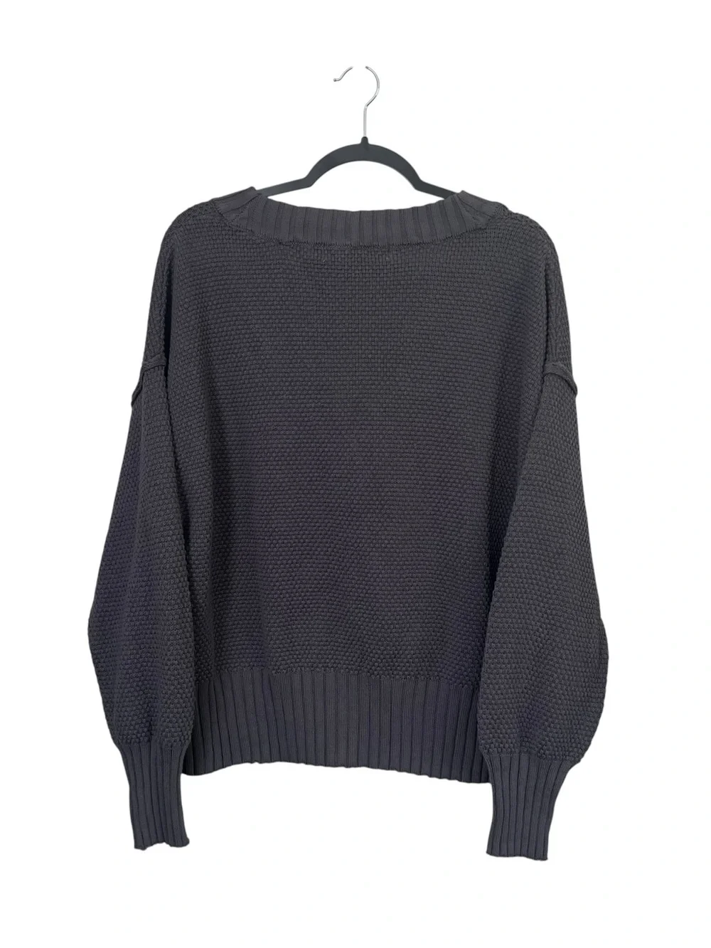Free People FP Beach Hailee Cardigan
Oversized Waffle Knit Gray Button Front Sm - Picture 3 of 12